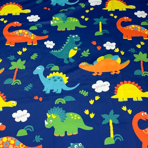 Dinosaur Grommet Curtain Panel Animated Youth Kids Toddler Room Decor 4 Panels - Picture 3 of 12